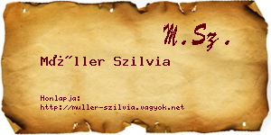 Müller Szilvia névjegykártya