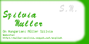 szilvia muller business card