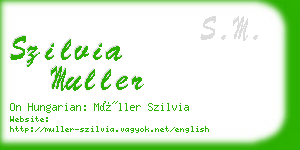 szilvia muller business card